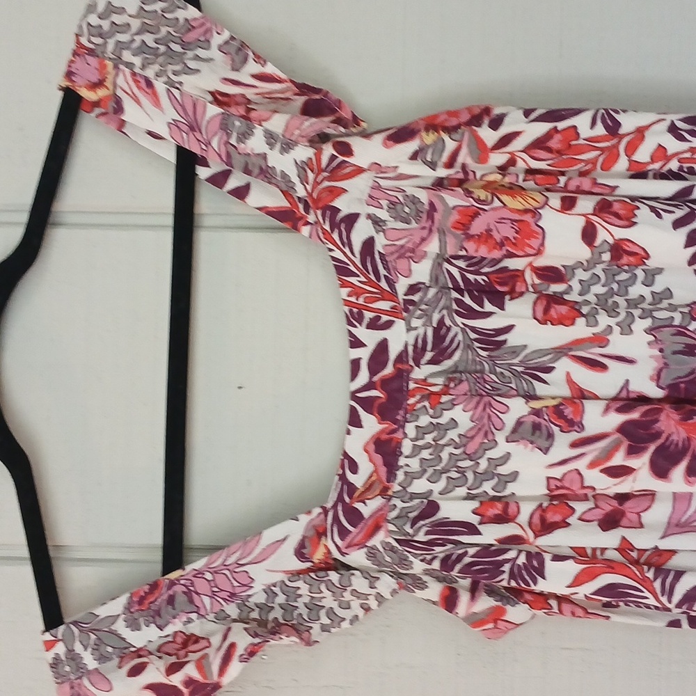 Knox Rose Boho Floral Maxi Tiered Dress Size Small - Picture 4 of 10